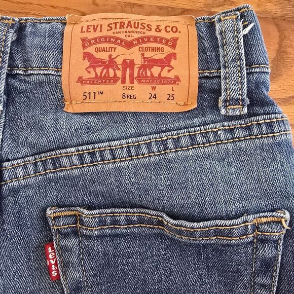 Levi's 511 Men's/Boys Jeans Red Tag 24W 25L Reg 8 - Picture 10 of 11